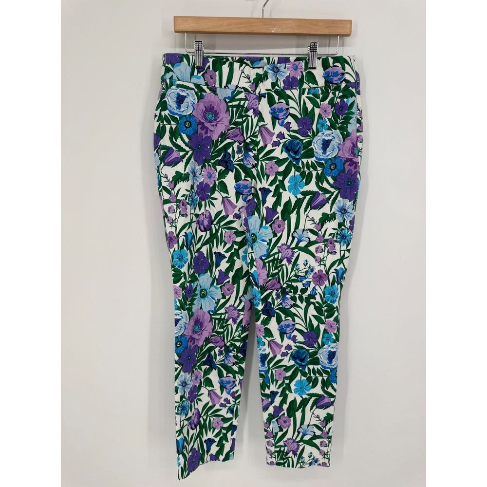 Talbots Chatham Ankle Pants Womens 10P Floral Glorious Garden Cottage Resort